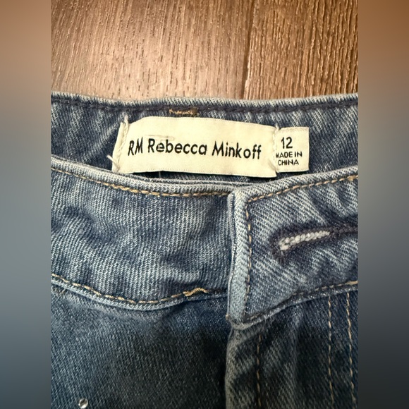 Rhinestoned Rebecca Minkoff  Blue Denim Jeans - Picture 3 of 4